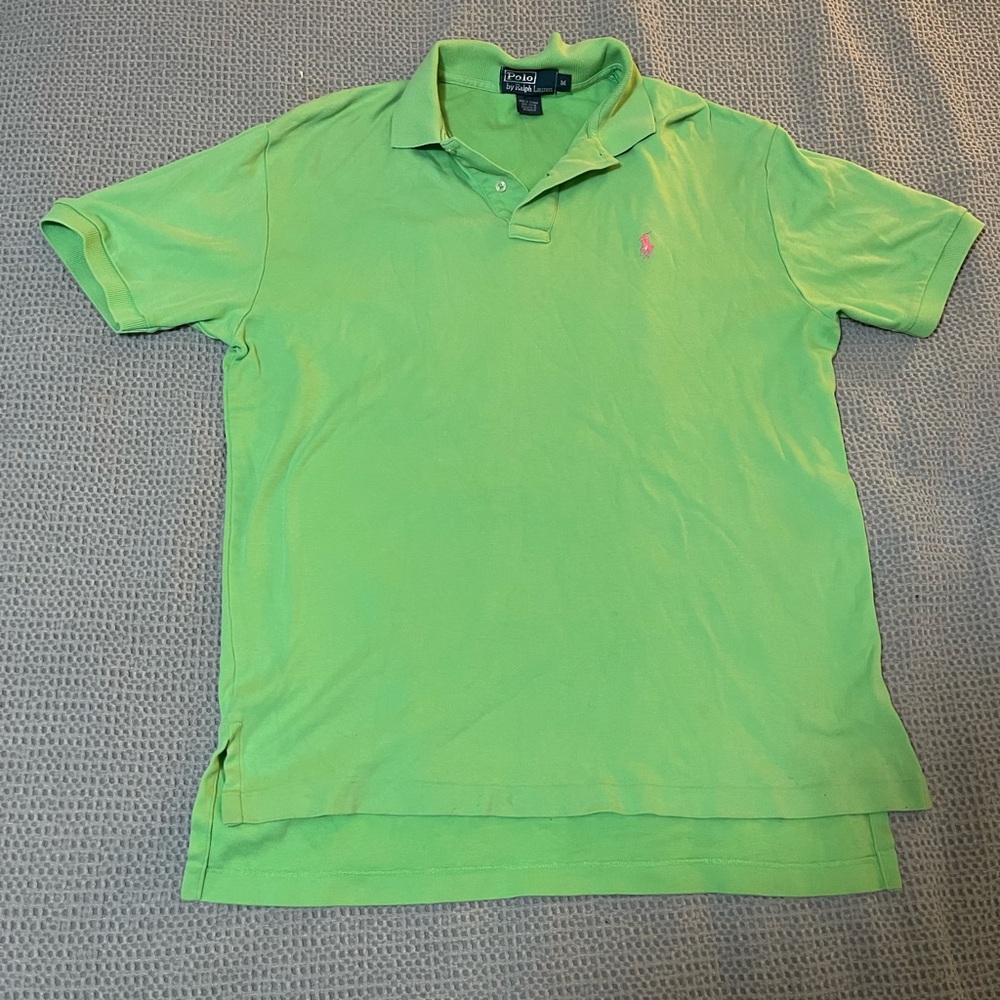 Ralph Lauren Men's Bright Green Polo Shirt